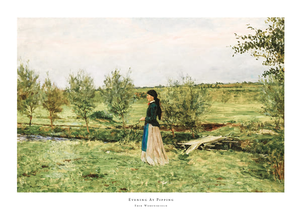 Plakatas Evening At Pipping By Erik Werenskiold