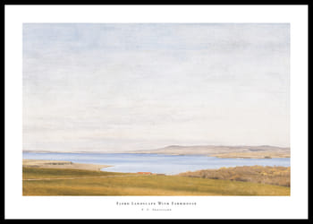 Poster Fjord Landscape With Farmhouse By P. C. Skovgaard