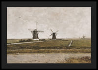 Polder With Mills Near Overschie By Paul Gabriël-6