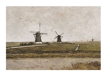 Plakat Polder With Mills Near Overschie By Paul Gabriël