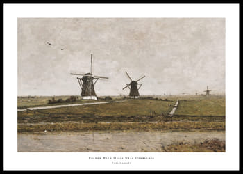 Poster Polder With Mills Near Overschie By Paul Gabriël