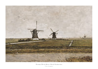 Polder With Mills Near Overschie By Paul Gabriël-1