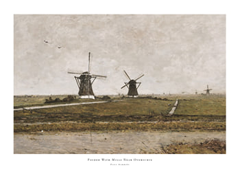 Poster Polder With Mills Near Overschie By Paul Gabriël