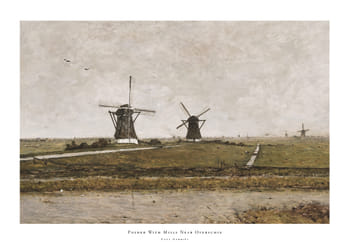 Plakat Polder With Mills Near Overschie By Paul Gabriël