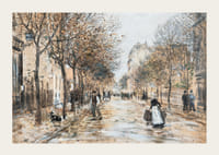Street In Asnières By Jean-Franҫois Raffaëlli-5