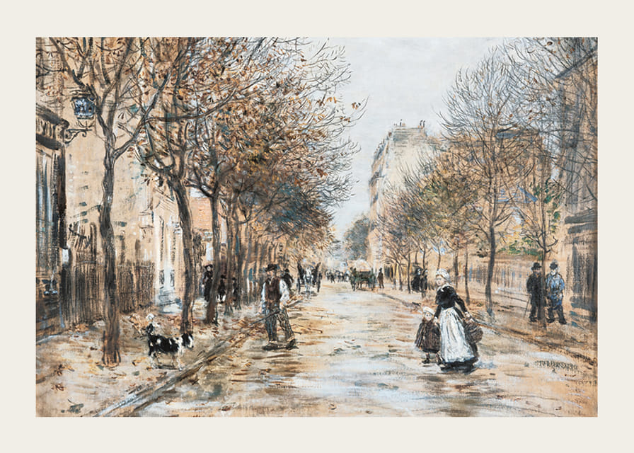 Street In Asnières By Jean-Franҫois Raffaëlli-12