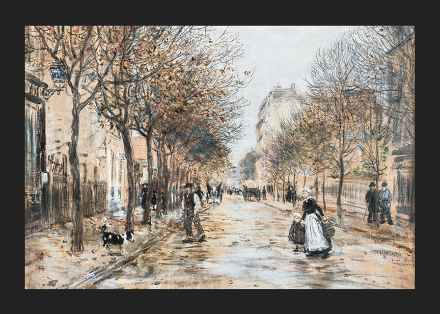 Street In Asnières By Jean-Franҫois Raffaëlli-12