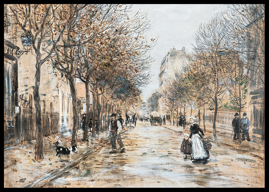 Street In Asnières By Jean-Franҫois Raffaëlli-12