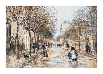 Plakat Street In Asnières By Jean-Franҫois Raffaëlli