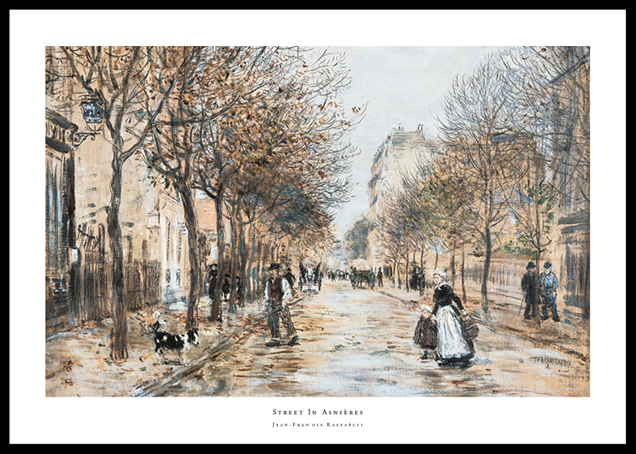 Street In Asnières By Jean-Franҫois Raffaëlli-12