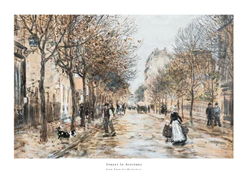 Poster Street In Asnières By Jean-Franҫois Raffaëlli