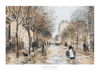 Plakat Street In Asnières By Jean-Franҫois Raffaëlli