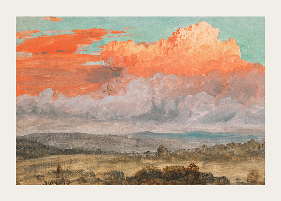 Drawing Clouds Hudson Valley New York July 1866 By Frederic Edwin Church-12