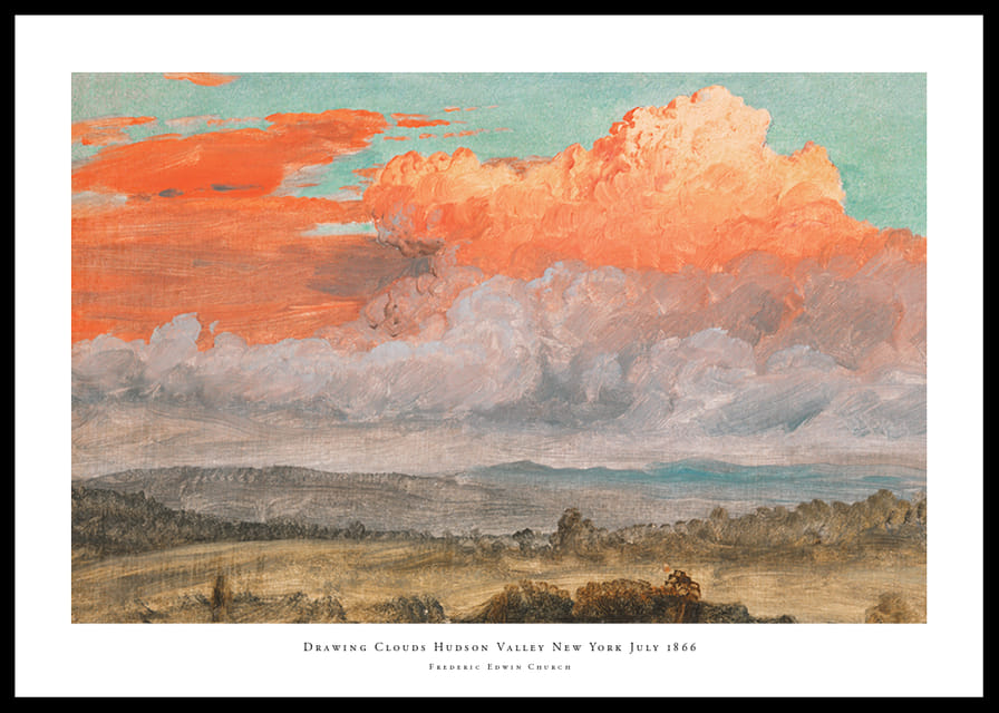 Drawing Clouds Hudson Valley New York July 1866 By Frederic Edwin Church-12