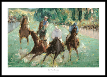 Poster At The Races By Édouard Manet