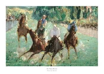 Affiche At The Races By Édouard Manet