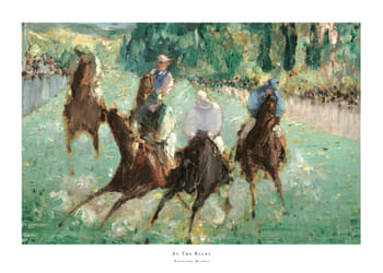 Poster At The Races By Édouard Manet
