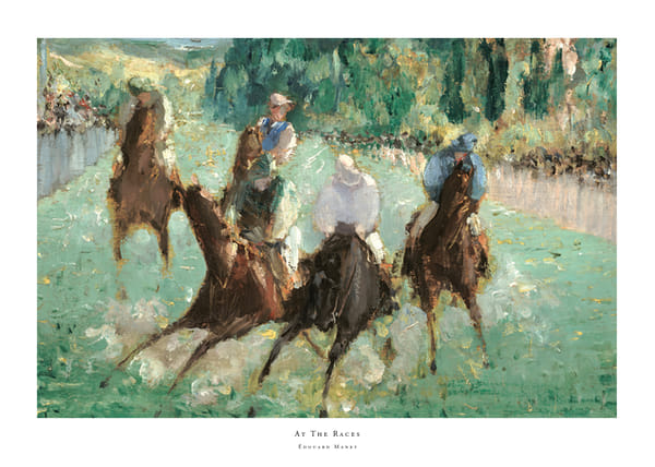 Plakatas At The Races By Édouard Manet