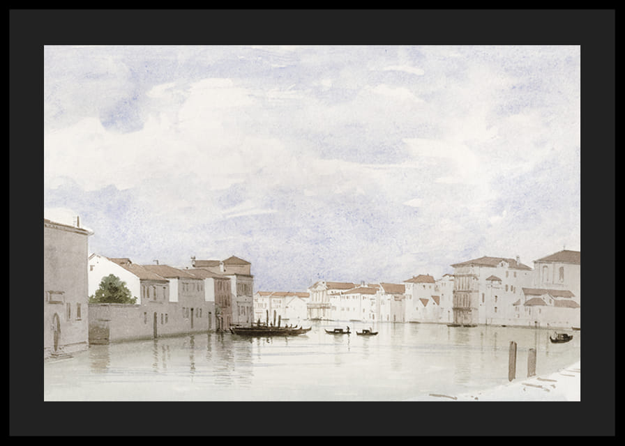 Kanal In Venedig By Carl Theodor Reiffenstein-12