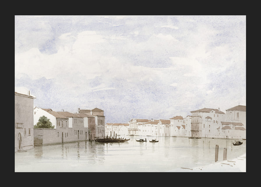Kanal In Venedig By Carl Theodor Reiffenstein-12