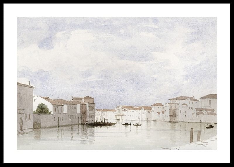 Kanal In Venedig By Carl Theodor Reiffenstein-12