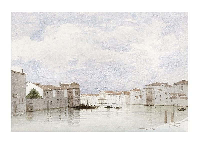 Kanal In Venedig By Carl Theodor Reiffenstein-12