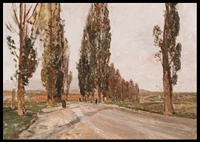 Boulevard Of Poplars Near Plankenberg By Emil Jakob Schindler-8