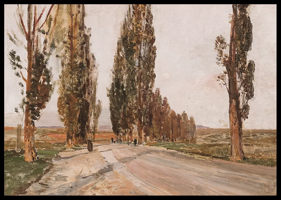 Boulevard Of Poplars Near Plankenberg By Emil Jakob Schindler-12