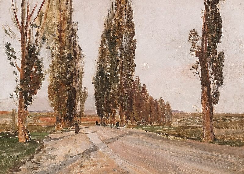 Boulevard Of Poplars Near Plankenberg By Emil Jakob Schindler-12