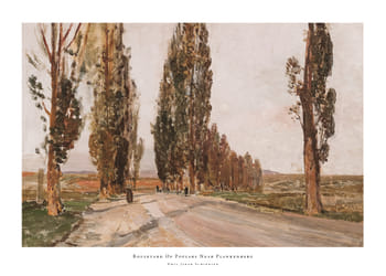 Poster Boulevard Of Poplars Near Plankenberg By Emil Jakob Schindler