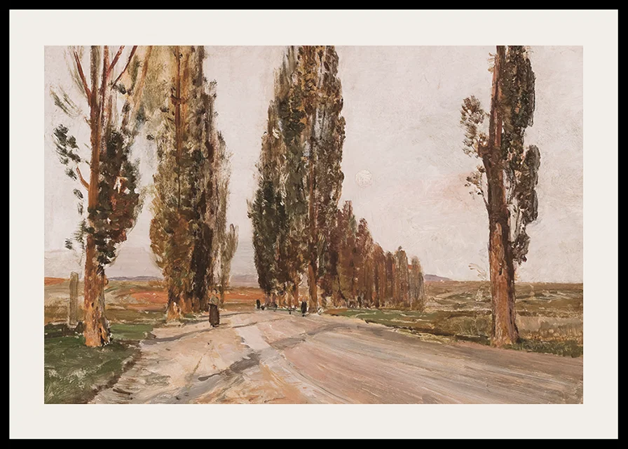Boulevard Of Poplars Near Plankenberg By Emil Jakob Schindler-12