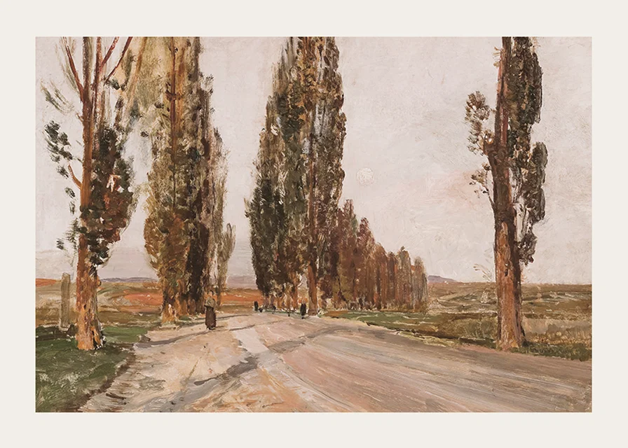 Boulevard Of Poplars Near Plankenberg By Emil Jakob Schindler-12