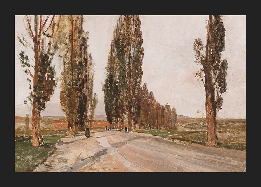 Boulevard Of Poplars Near Plankenberg By Emil Jakob Schindler-12