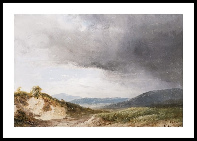 Hilly Landscape With Cloudy Skies By Károly Markó-12