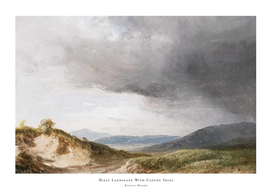 Hilly Landscape With Cloudy Skies By Károly Markó-12