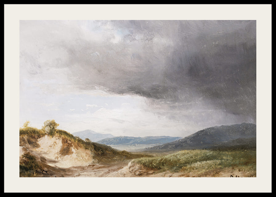 Hilly Landscape With Cloudy Skies By Károly Markó-12