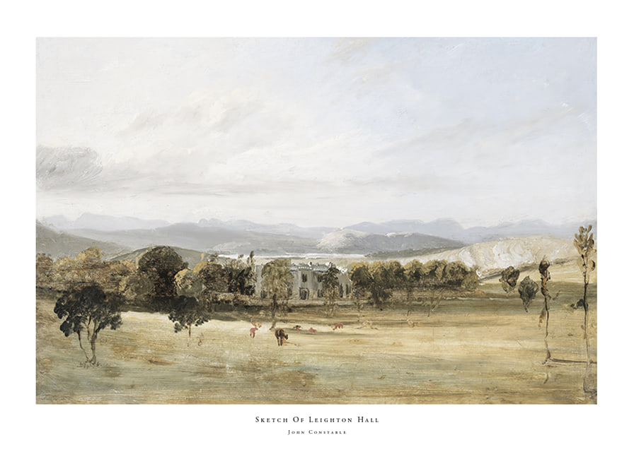 Sketch Of Leighton Hall By John Constable-12