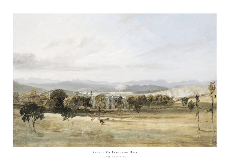 Sketch Of Leighton Hall By John Constable-12