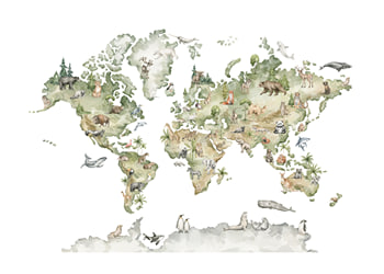 Poster Animal World Map
