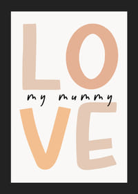 Grafinė teksto iliustracija su žodžiu MEILĖ smėlio spalvos atspalviais-5