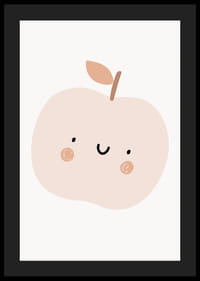 Illusztrált világos bézs alma arccal és barna arccal-4