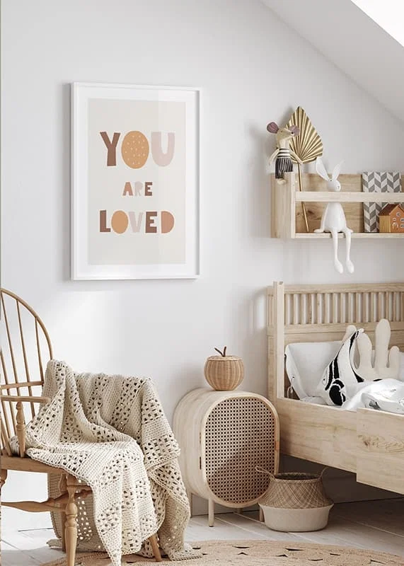 Illustrated letters in beige and brown on a light background-12