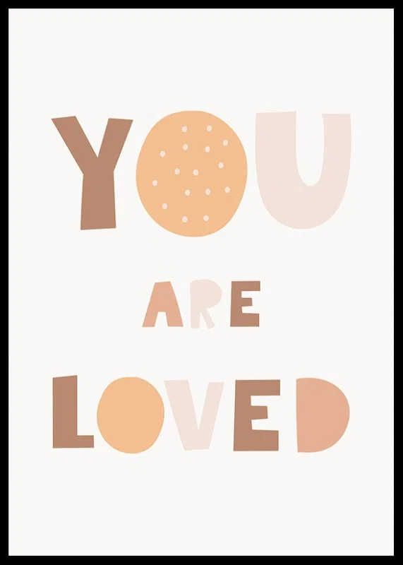 Illustrated letters in beige and brown on a light background-12