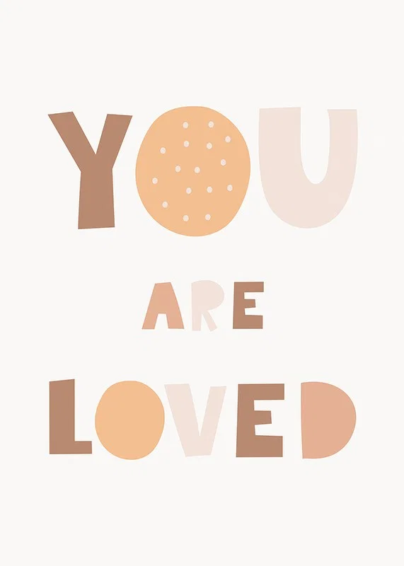 Illustrated letters in beige and brown on a light background-12