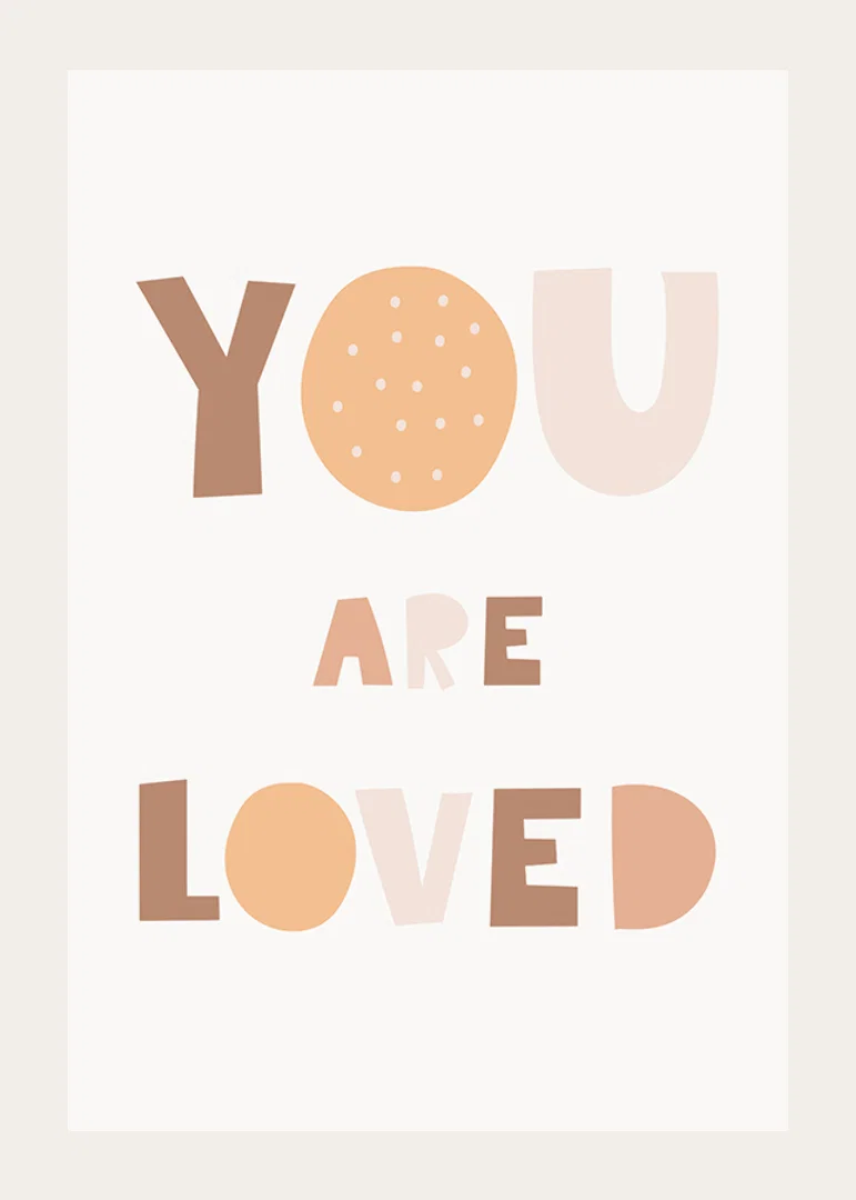 Illustrated letters in beige and brown on a light background-12