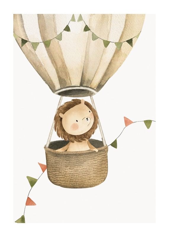 Lion In Hot Air Balloon-12
