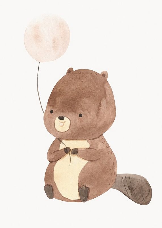Beaver With Balloon-12