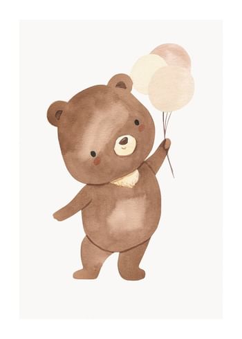 Poster Teddy Bear With Balloon