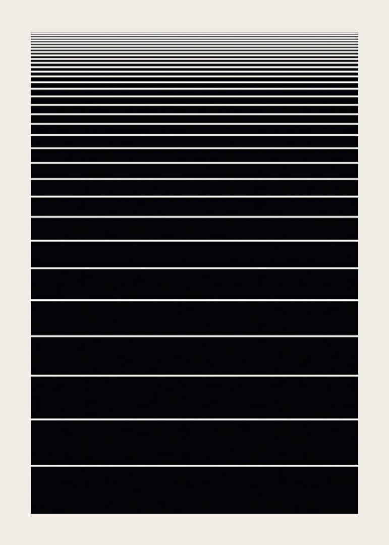 Linii orizontale albe minimaliste pe fundal negru-12