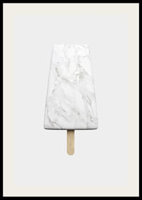 Illustration of ice cream stick with white marble patterned surface-2